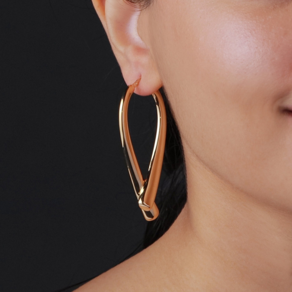 glow-107867700-oorhangers-gold-plated-gekruiste-druppel-glanzend-6-mm-breed-x-60-mm-hoog