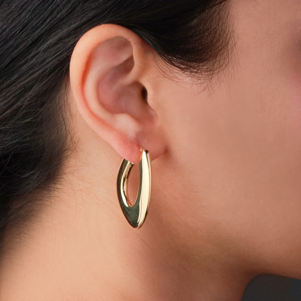 glow-107867900-oorringen-gold-plated-organisch-glanzend-ovaal-4-mm-breed-x-34-mm-hoog