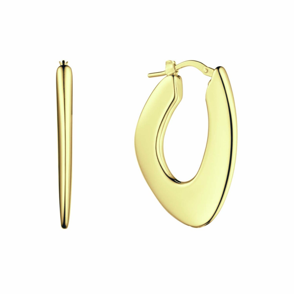 glow-107867900-oorringen-gold-plated-organisch-glanzend-ovaal-4-mm-breed-x-34-mm-hoog