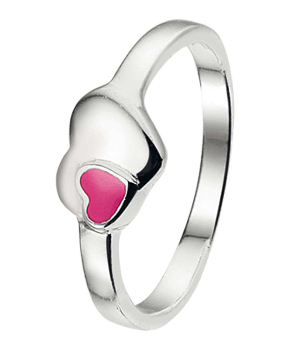 zilveren-hartjesring-met-roze-emaille-accent