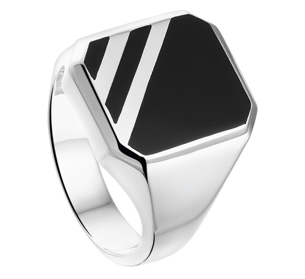 zilveren-zeshoekige-zegelring-met-zwarte-onyx-en-zilveren-strepen-1