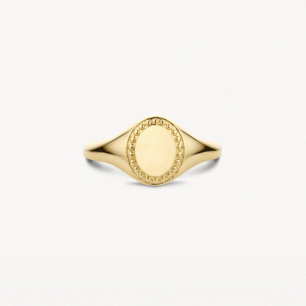blush-1205ygo-ovale-zegelring-14-karaat-goud-bolletjes-rand-10-mm-breed