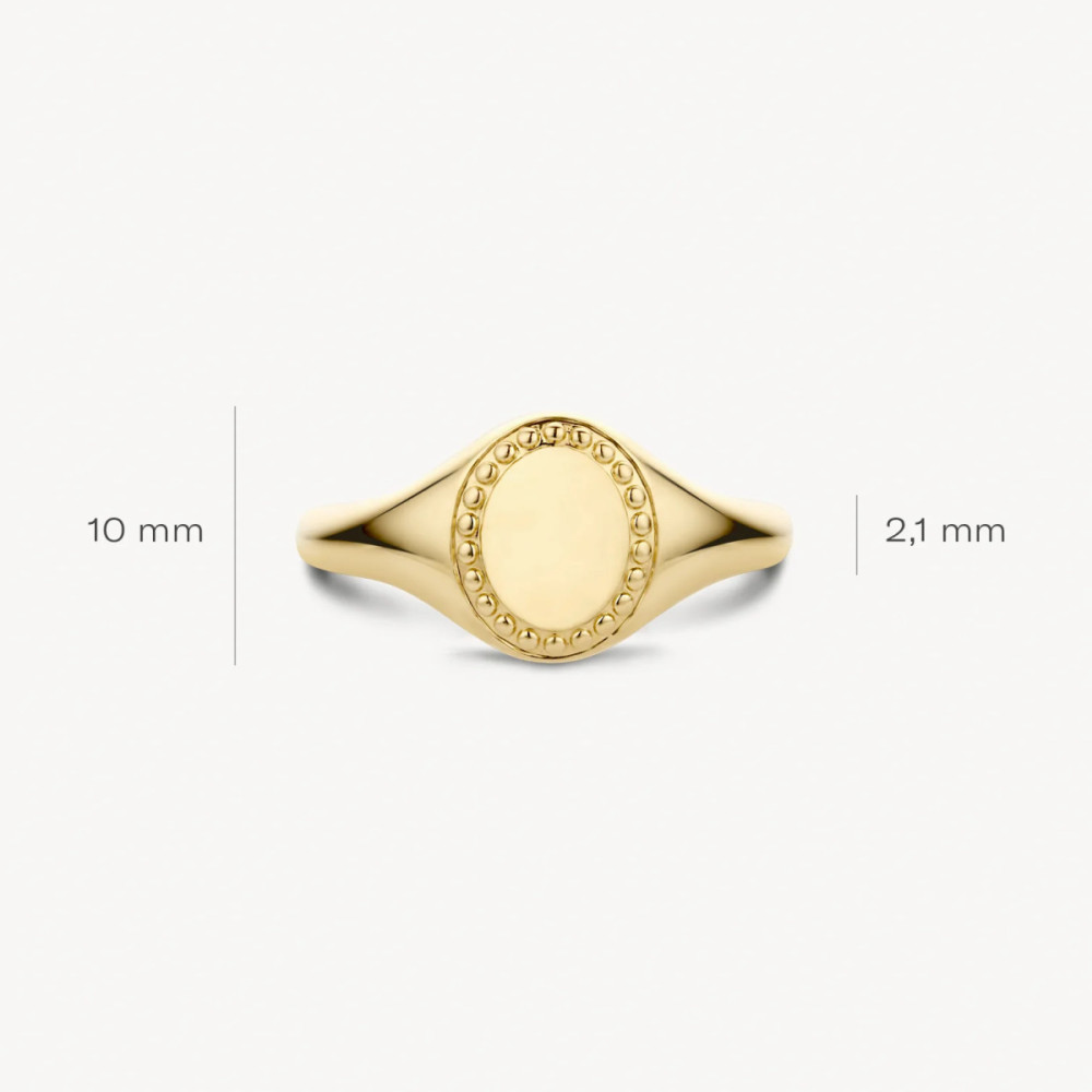 blush-1205ygo-ovale-zegelring-14-karaat-goud-bolletjes-rand-10-mm-breed