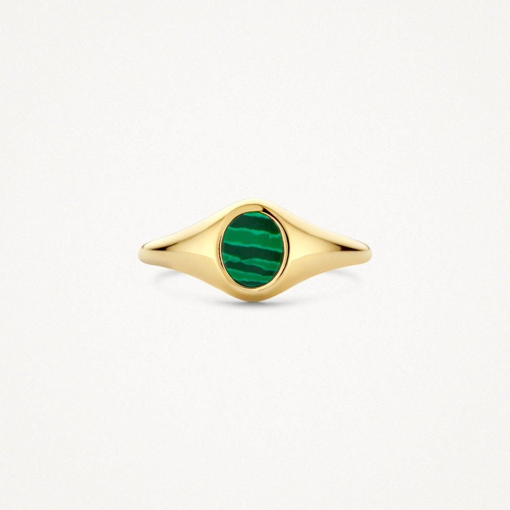 blush-1219yma-groene-malachiet-zegelring-14-karaat-goud-ovaal-8-mm-breedte