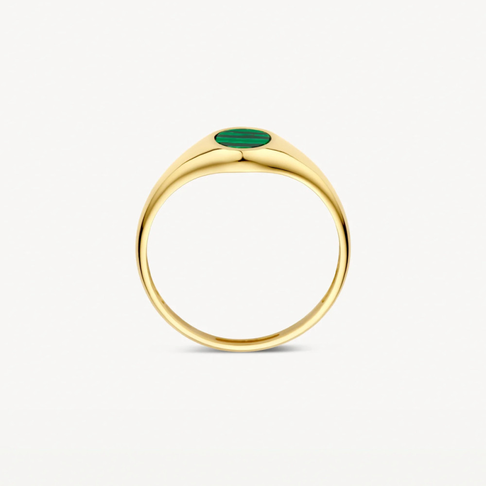 blush-1219yma-groene-malachiet-zegelring-14-karaat-goud-ovaal-8-mm-breedte