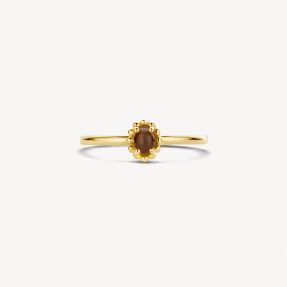 blush-1225ycb-ovale-ring-14-karaat-goud-bruine-kattenoog-1-3-mm-breedte