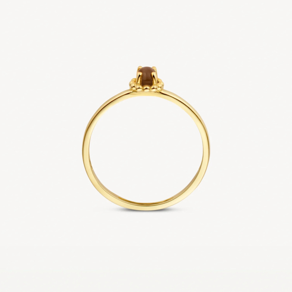 blush-1225ycb-ovale-ring-14-karaat-goud-bruine-kattenoog-1-3-mm-breedte