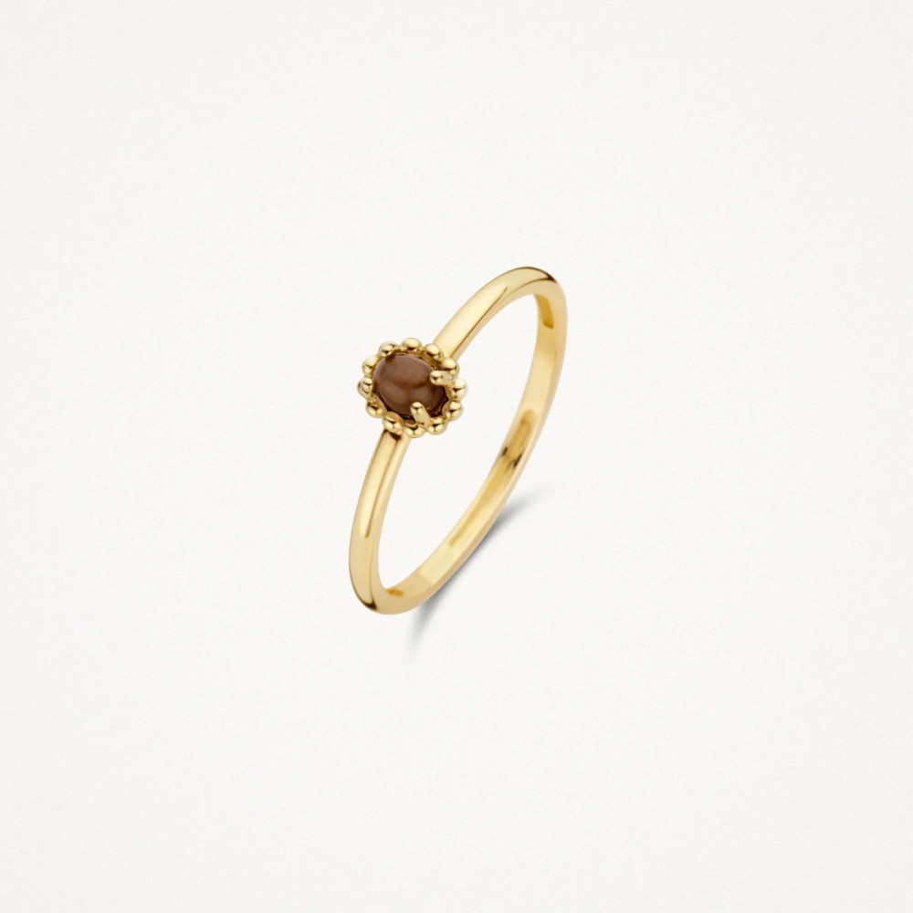 blush-1225ycb-ovale-ring-14-karaat-goud-bruine-kattenoog-1-3-mm-breedte