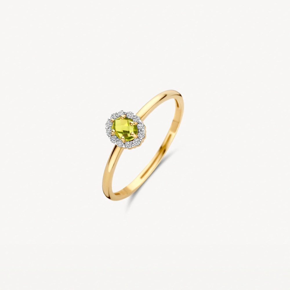 blush-1258ygp-halo-ring-14k-goud-groene-peridoot-ovaal-zirkonia-1-3-mm-breedte