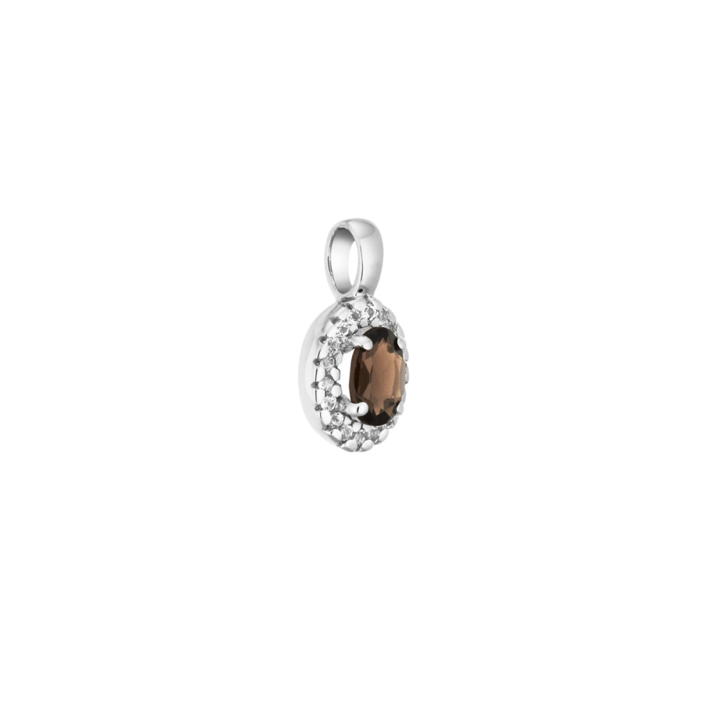 glow-120-0814-00-hanger-met-steen-ovaal-bruine-topaas-en-transparante-zirkonia-7-mm-breed-x-14-mm-hoog