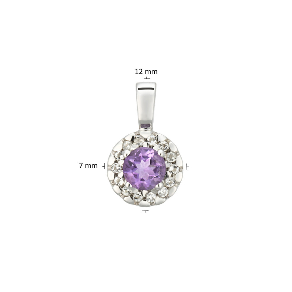 glow-120-0815-00-hanger-met-steen-925-zilver-rond-briljant-amethist-en-zirkonia-7-mm-breed-x-12-mm-hoog