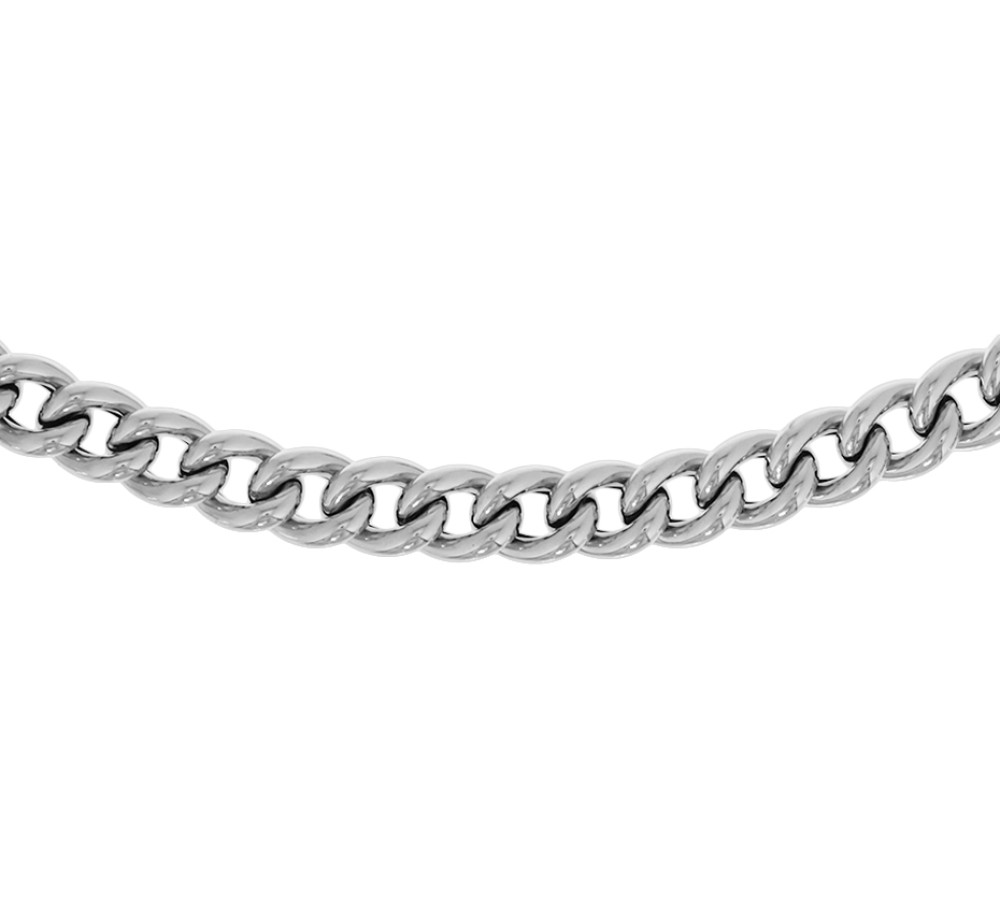 gourmet-7-5-mm-schakelcollier-gerhodineerd-zilver-lengte-45-cm