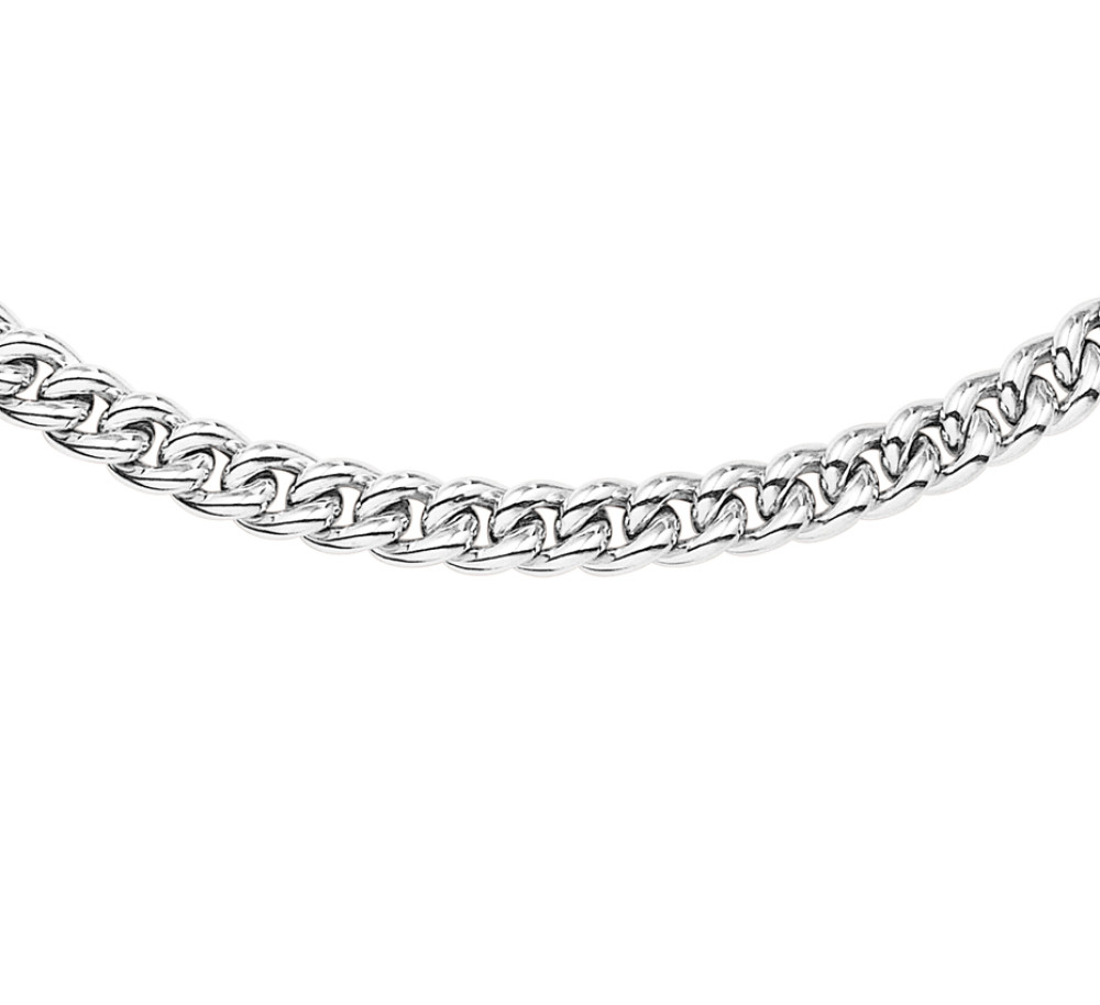 gourmet-7-5-mm-schakelcollier-zilver-gerhodineerd-lengte-45-cm