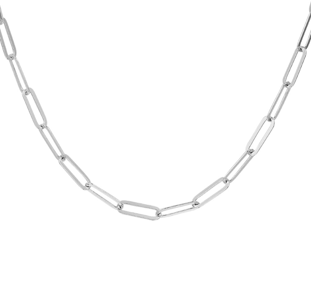 paperclip-3-8-mm-collier-zilver-zonder-hanger-lengte-verstelbaar-41-45-cm