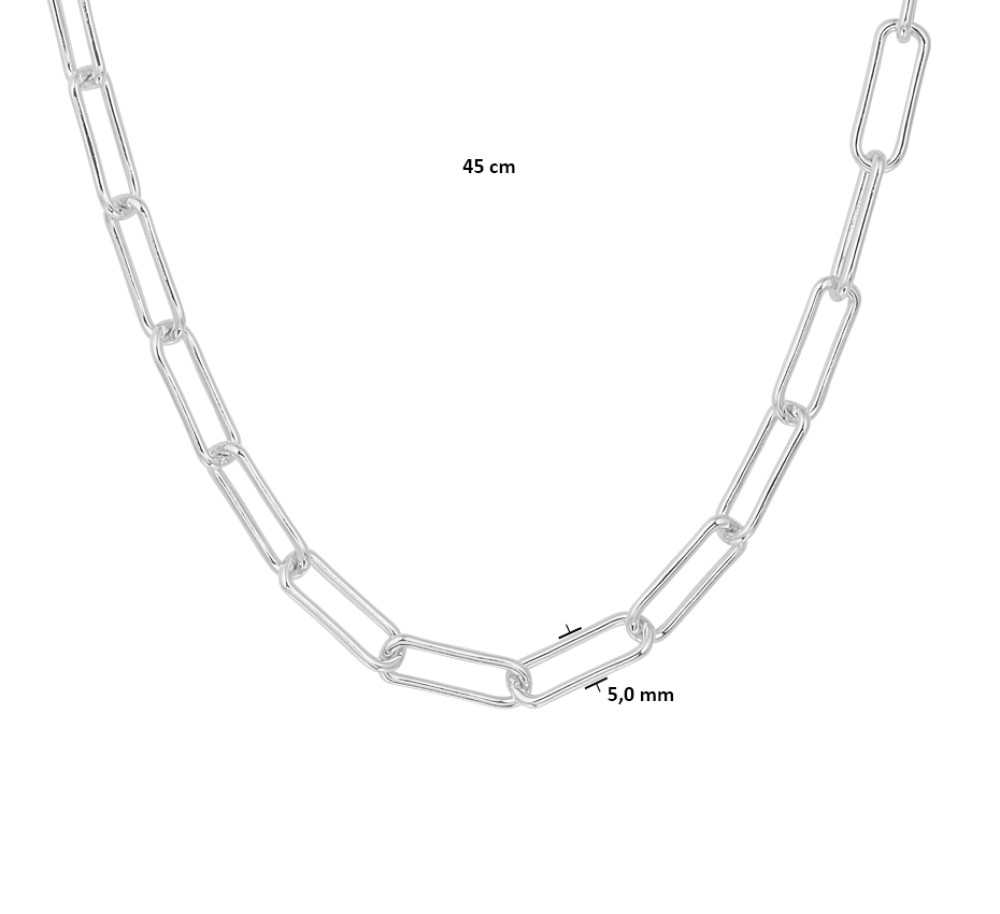 paperclip-5-mm-ketting-zilver-gerhodineerd-schakelkettingen-lengte-45-cm