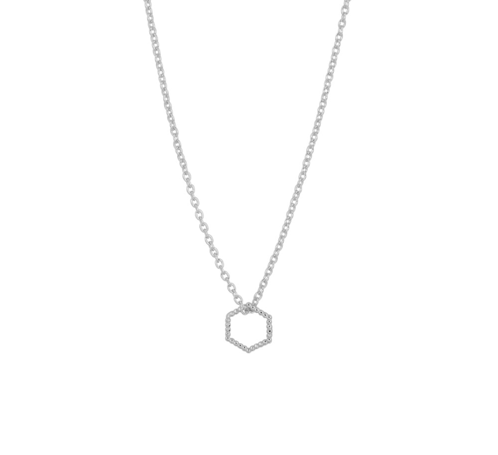 zeshoek-0-5-mm-ketting-met-hanger-rosegoud-op-zilver-lengte-verstelbaar-40-44-cm