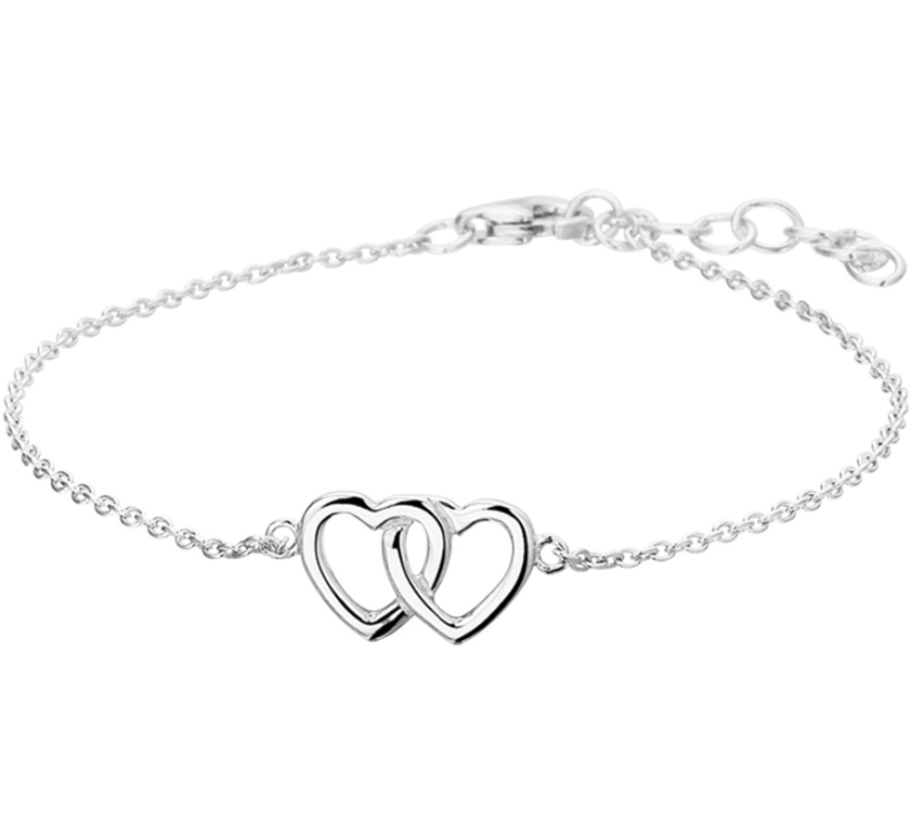 zilveren-bedelarmband-met-dubbele-hartjes-en-verstelbare-lengte