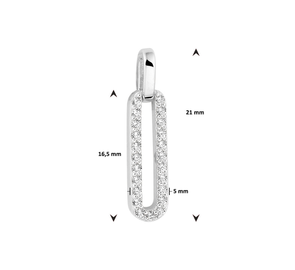 zilveren-ovale-schakel-hanger-met-zirkonia-s-hoogte-20-mm