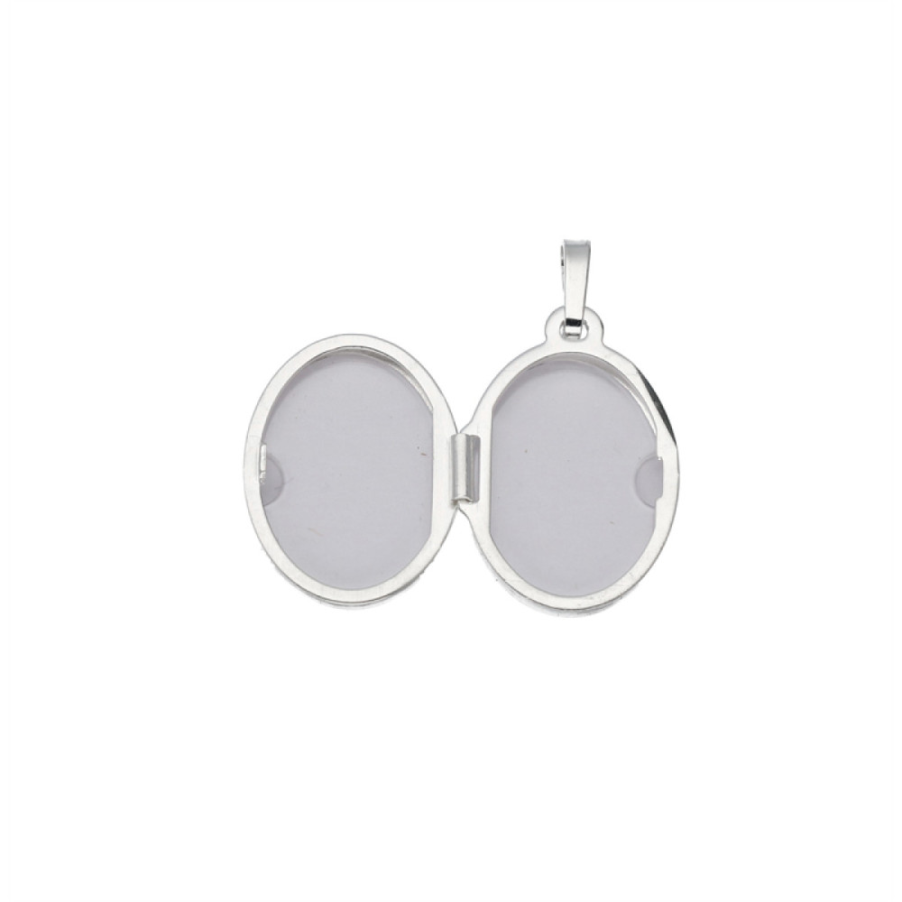 glow-145-0058-00-medaillon-dames-925-zilver-ovaal-glanzend-en-mat-12-mm-hoogte