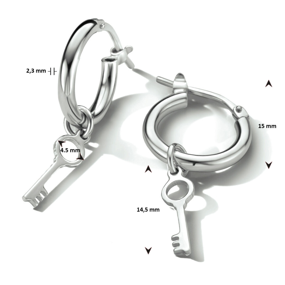 sleutel-creolen-zilver-gerhodineerd