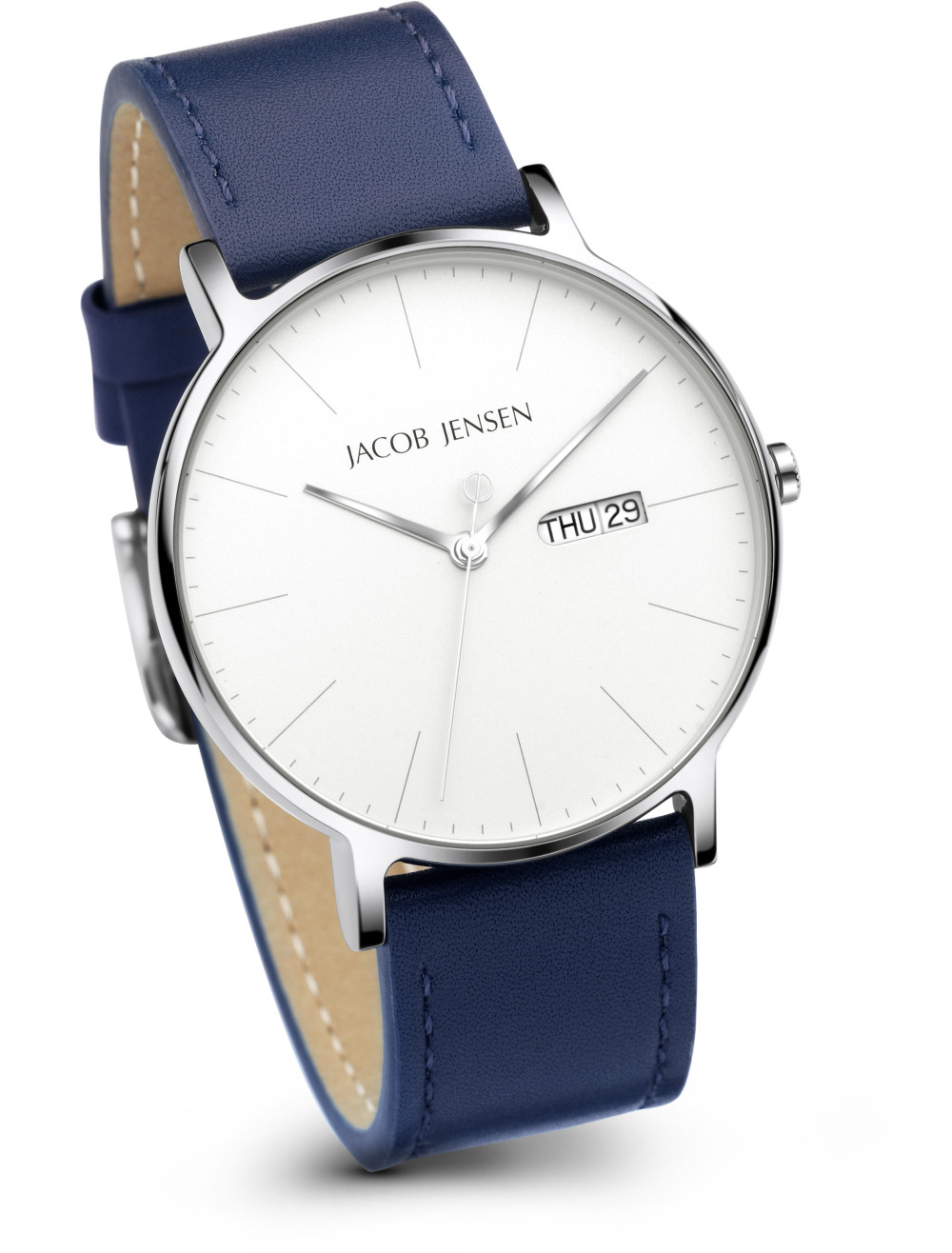 jacob-jensen-nordic-163-herenhorloge-titanium-veganleder-zilverkleurig-wit-blauw-40-mm