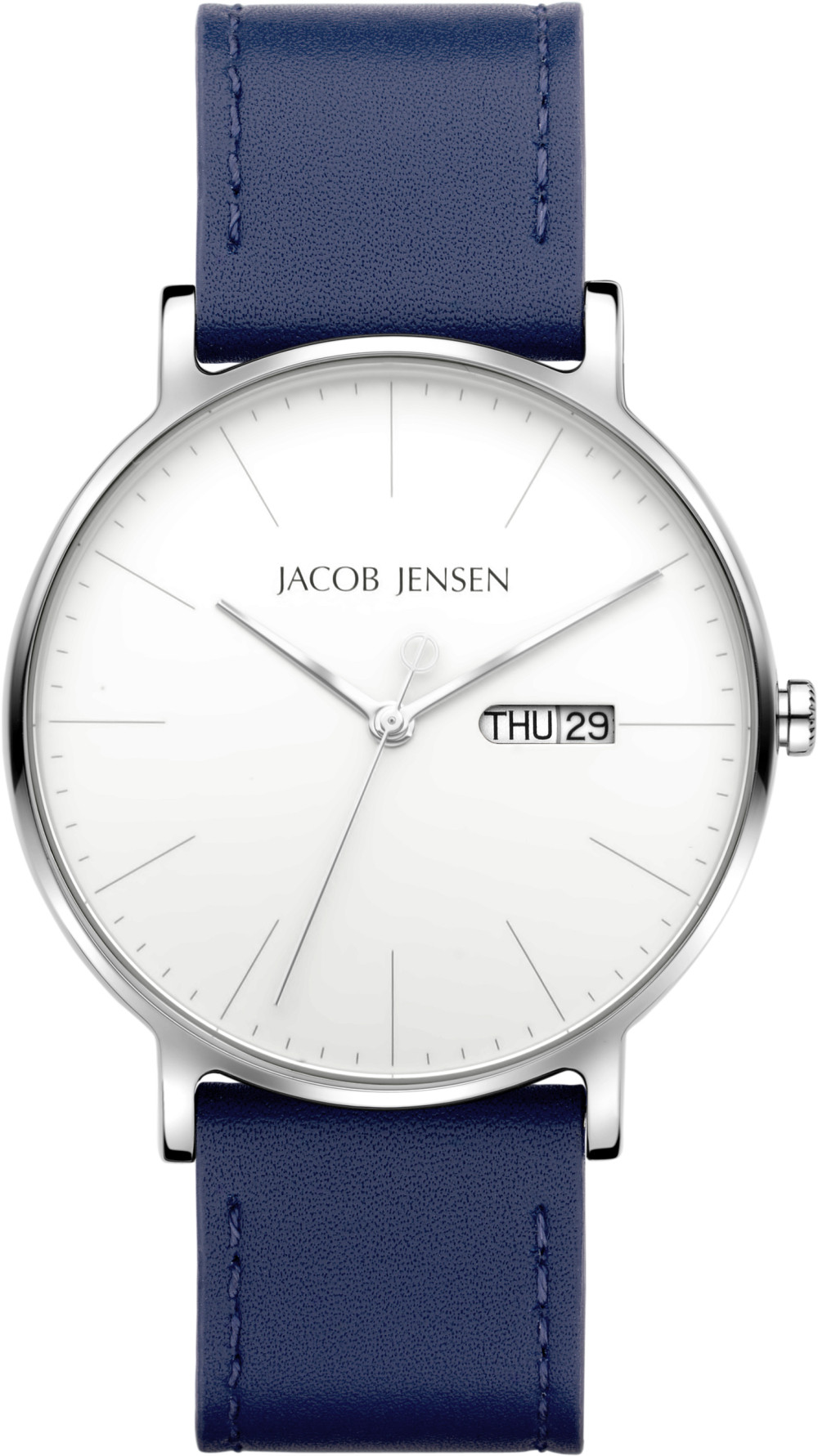 jacob-jensen-nordic-163-herenhorloge-titanium-veganleder-zilverkleurig-wit-blauw-40-mm