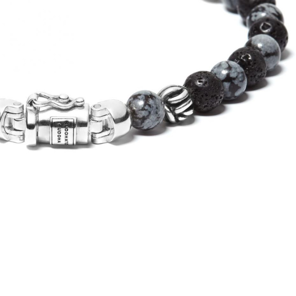 buddha-to-buddha-189sn-spirit-zilveren-kralenarmband-met-lavastenen-en-sneeuwvlok-obsidiaan