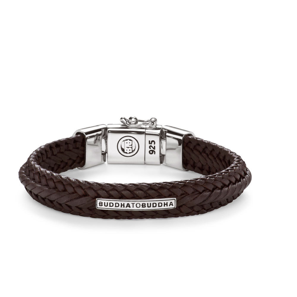 buddha-to-buddha-816br-nurul-leren-schakelarmband-met-gevlochten-structuur-en-zilverkleurige-metalen-accenten