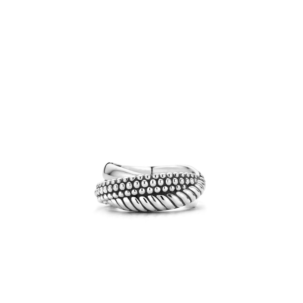 ti-sento-milano-1973sb-zilveren-fantasie-ring-met-gedraaide-band-en-bolletjespatroon