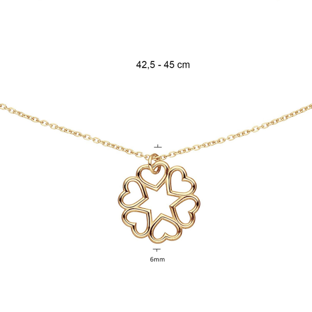glow-202-0016-45-ketting-met-hanger-goud-ster-en-hartjes-6-mm-diameter-lengte-42-5-45-cm