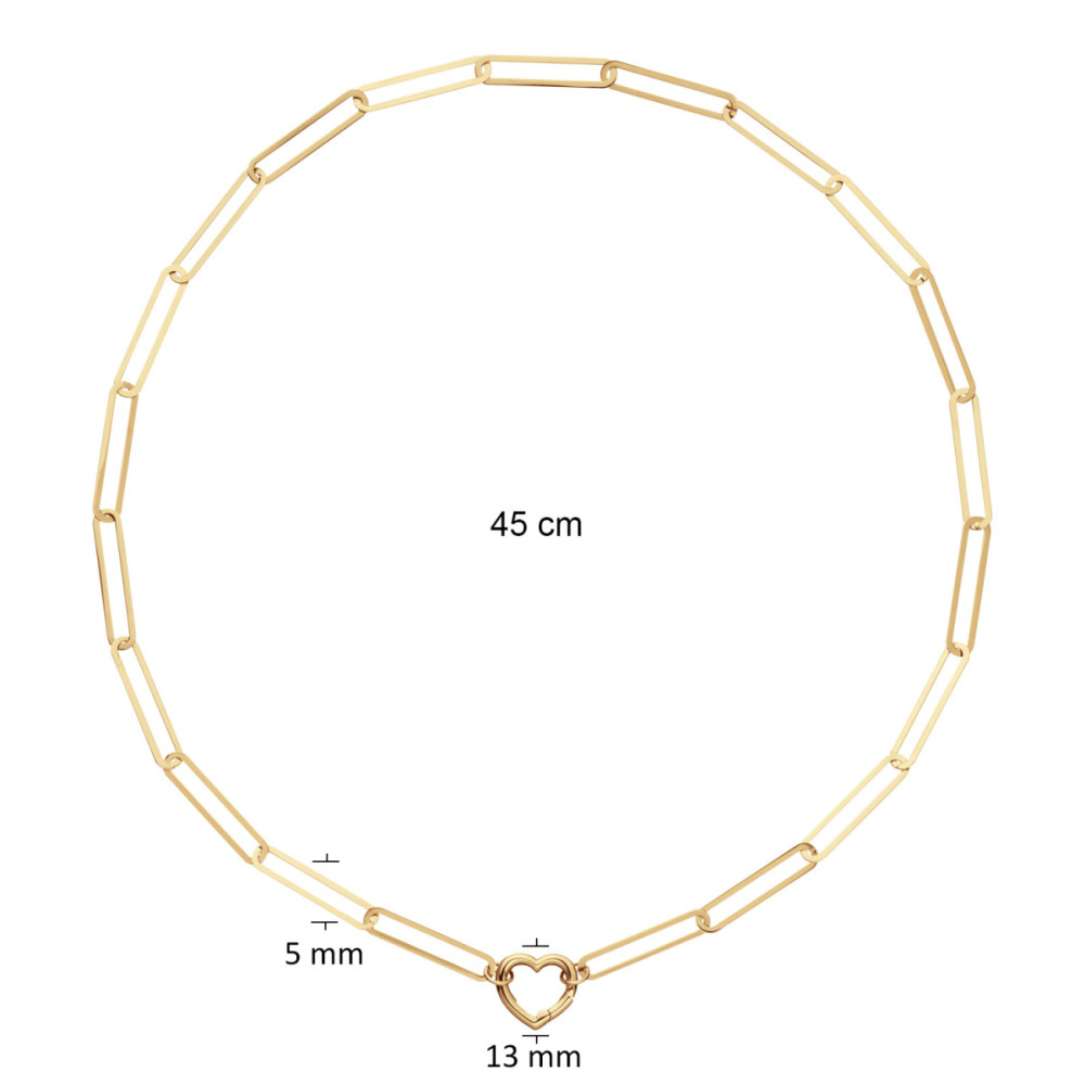 glow-202-1472-45-schakelketting-14-karaat-gouden-paperclipschakel-hartje-5-mm-breedte-lengte-45-cm