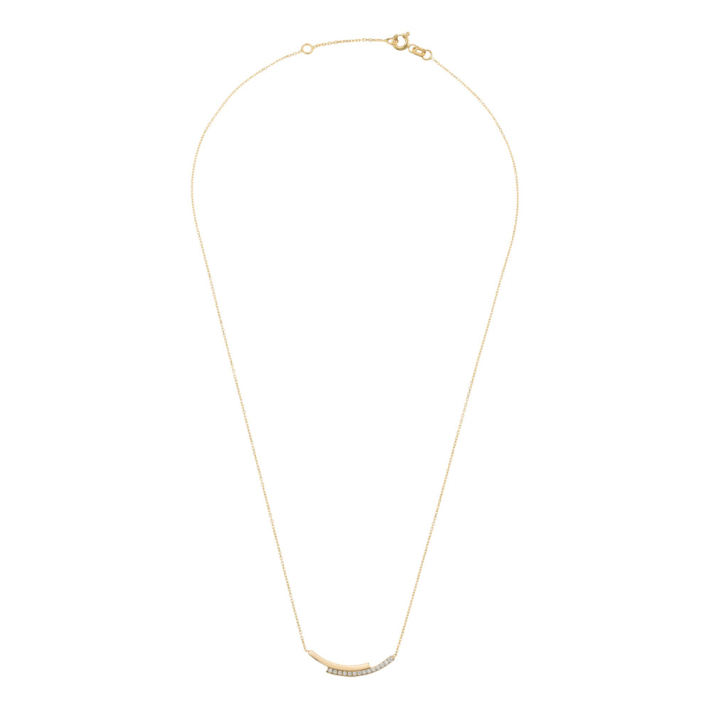 glow-202-1614-45-ketting-met-hanger-14-karaat-goud-anker-met-zirkonia-25-mm-breed-lengte-42-5-45-cm