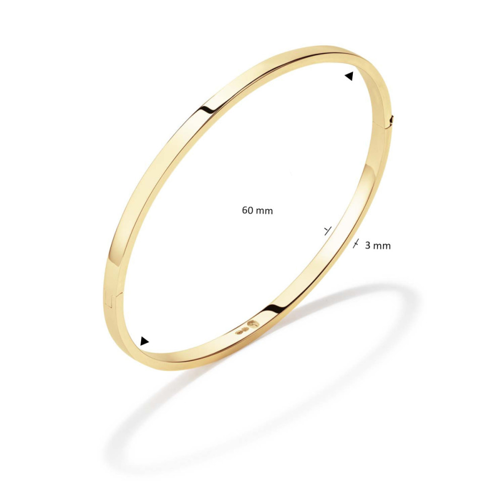 glow-204-2563-60-bangle-massief-goud-met-zilveren-kern-glanzend-3-mm-breedte-diameter-60-mm