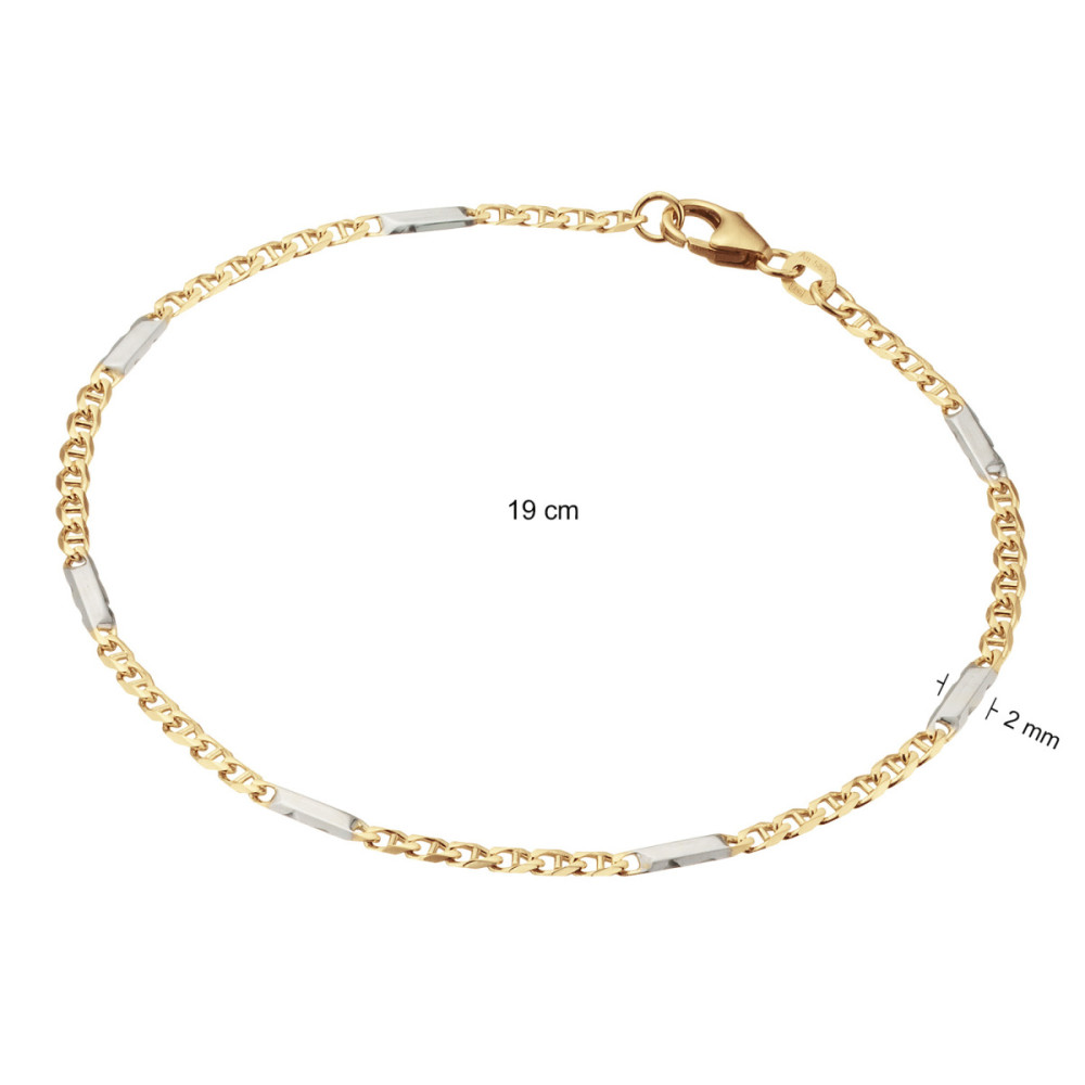 glow-204-5001-19-schakelarmband-bicolor-glanzend-met-valkenoog-2-mm-breedte-lengte-19-cm