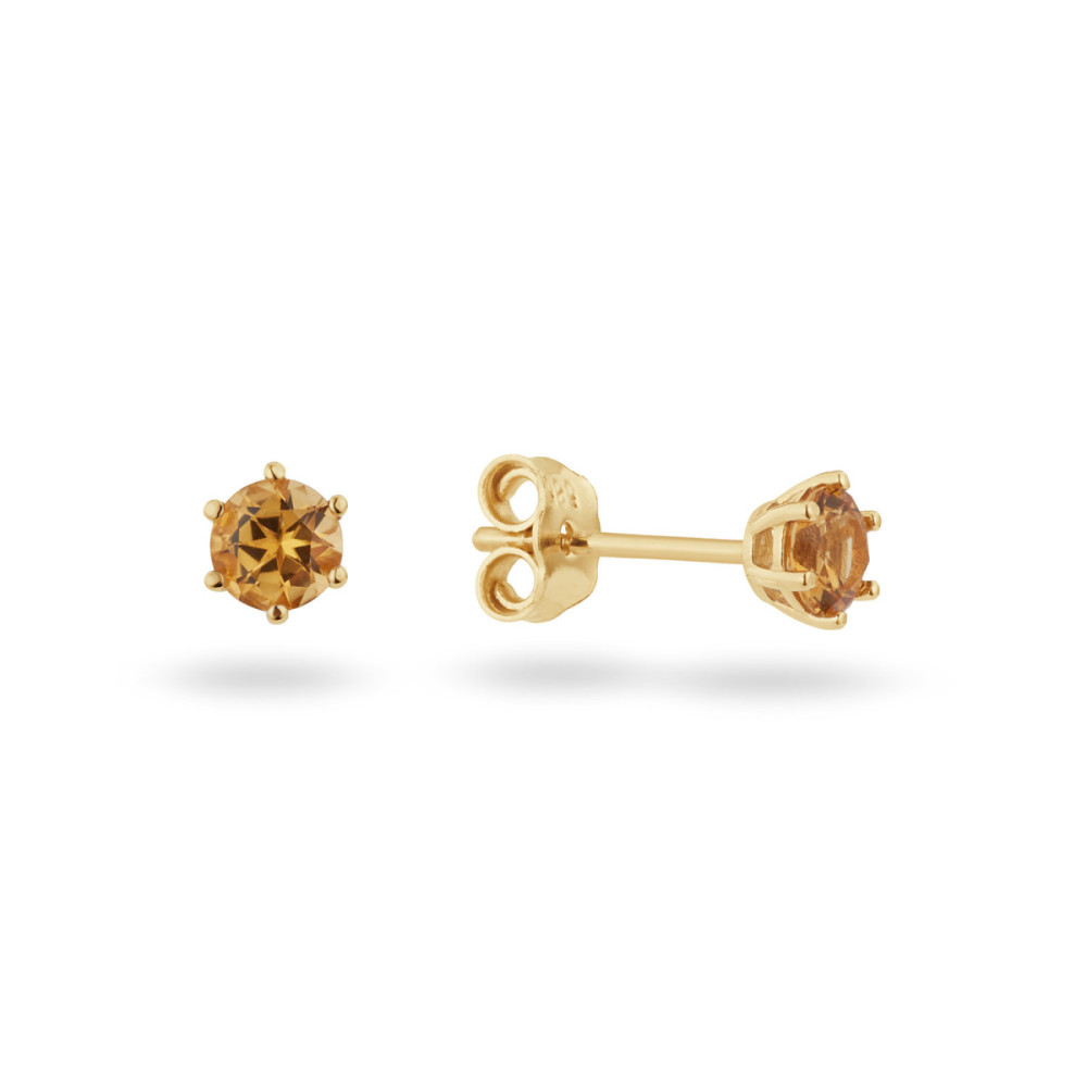 glow-206-0243-00-oorknopjes-14-karaat-goud-citrien-rond-5-mm-diameter