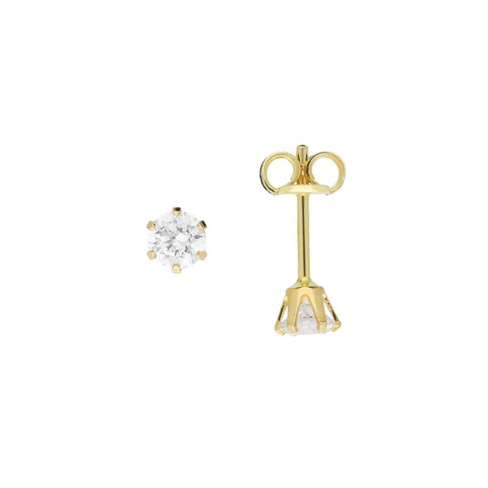 glow-206202204-oorstekers-goud-rond-transparante-zirkonia-4-mm-diameter