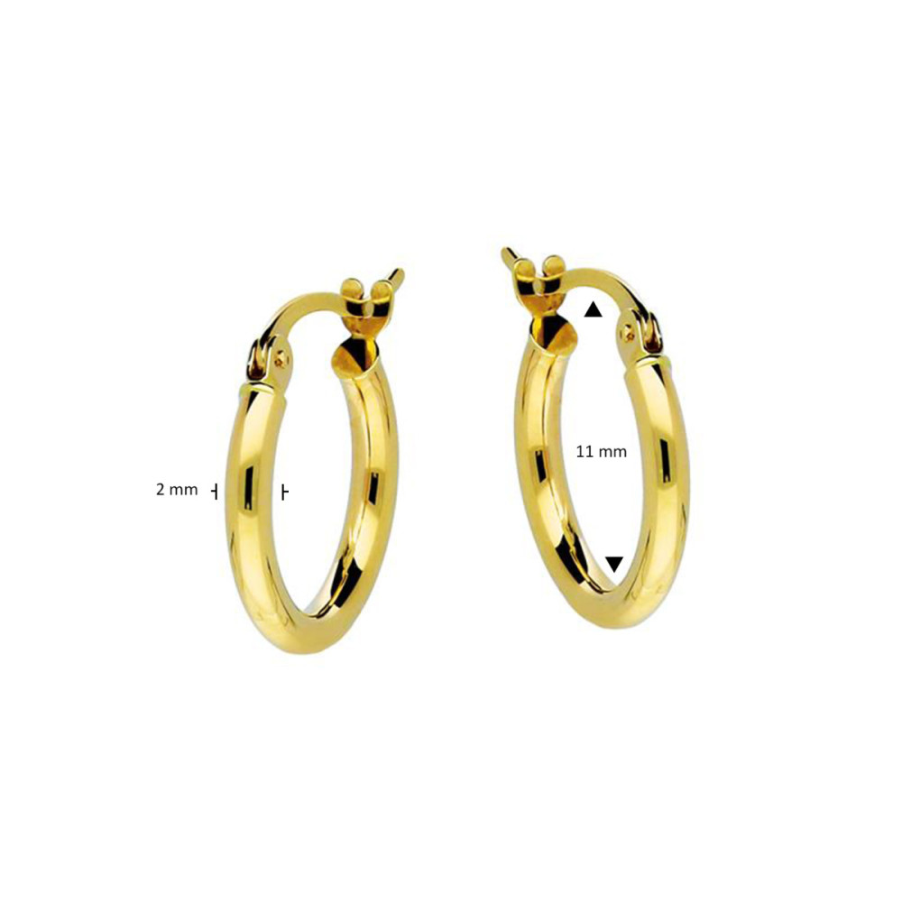 glow-207002014-oorringen-dames-14-karaat-goud-glanzend-2-mm-breed-x-14-mm-diameter