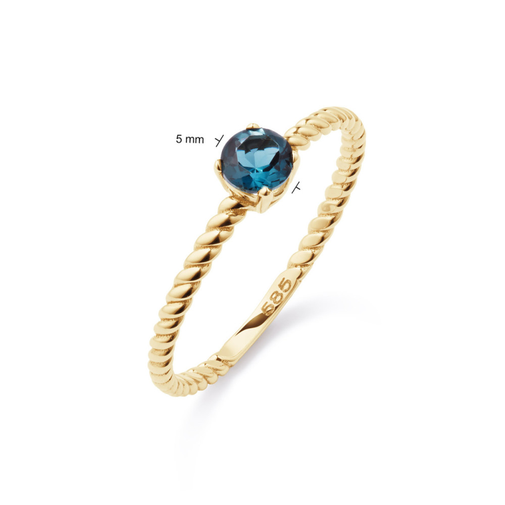 glow-214-0241-solitair-ring-14k-goud-blauwe-topaas-gedraaide-band-5-mm-breedte