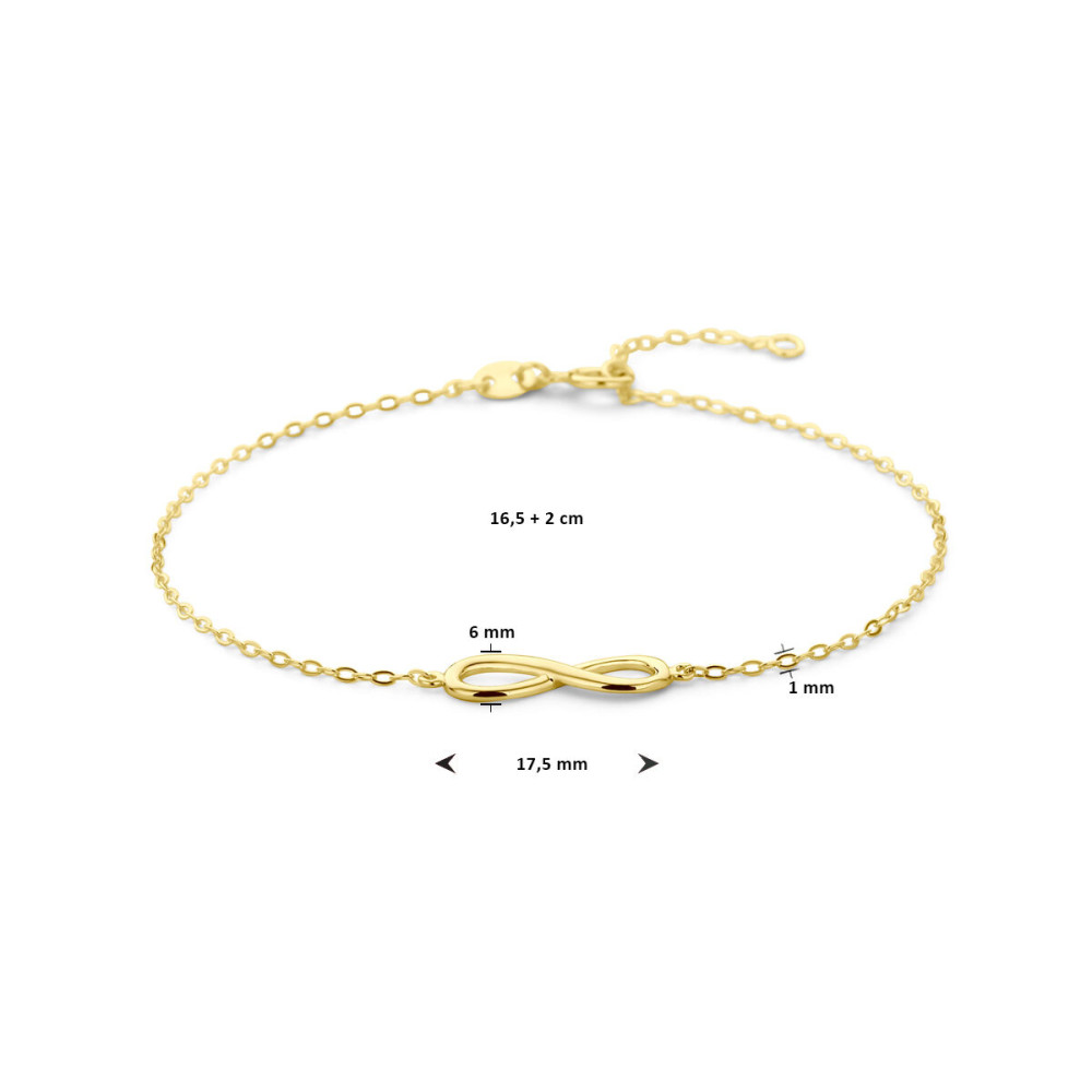 14-karaat-gouden-infinity-armband-met-hanger