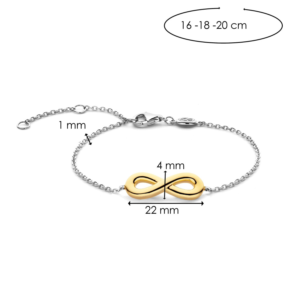 ti-sento-2823sy-zilveren-armband-met-gold-plated-infinity-teken-lengte-16-cm-18-cm-20-cm