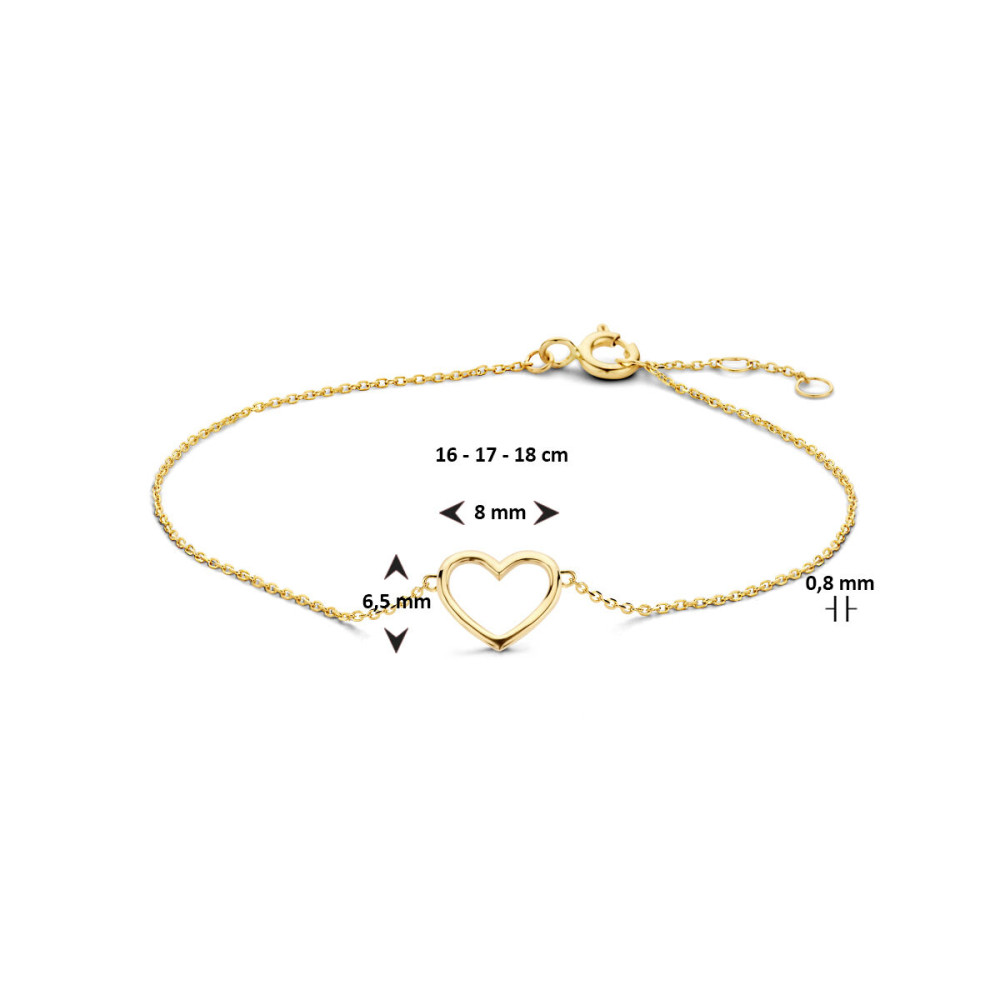 14-karaat-gouden-armband-met-hart-hanger-lengte-16-cm-17-cm-18-cm