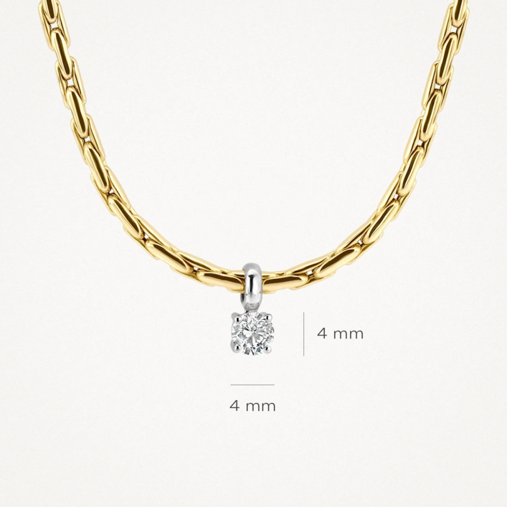 blush-3053bzi-ketting-met-hanger-bicolor-cardano-schakel-transparante-zirkonia-4-mm-lengte-42-cm