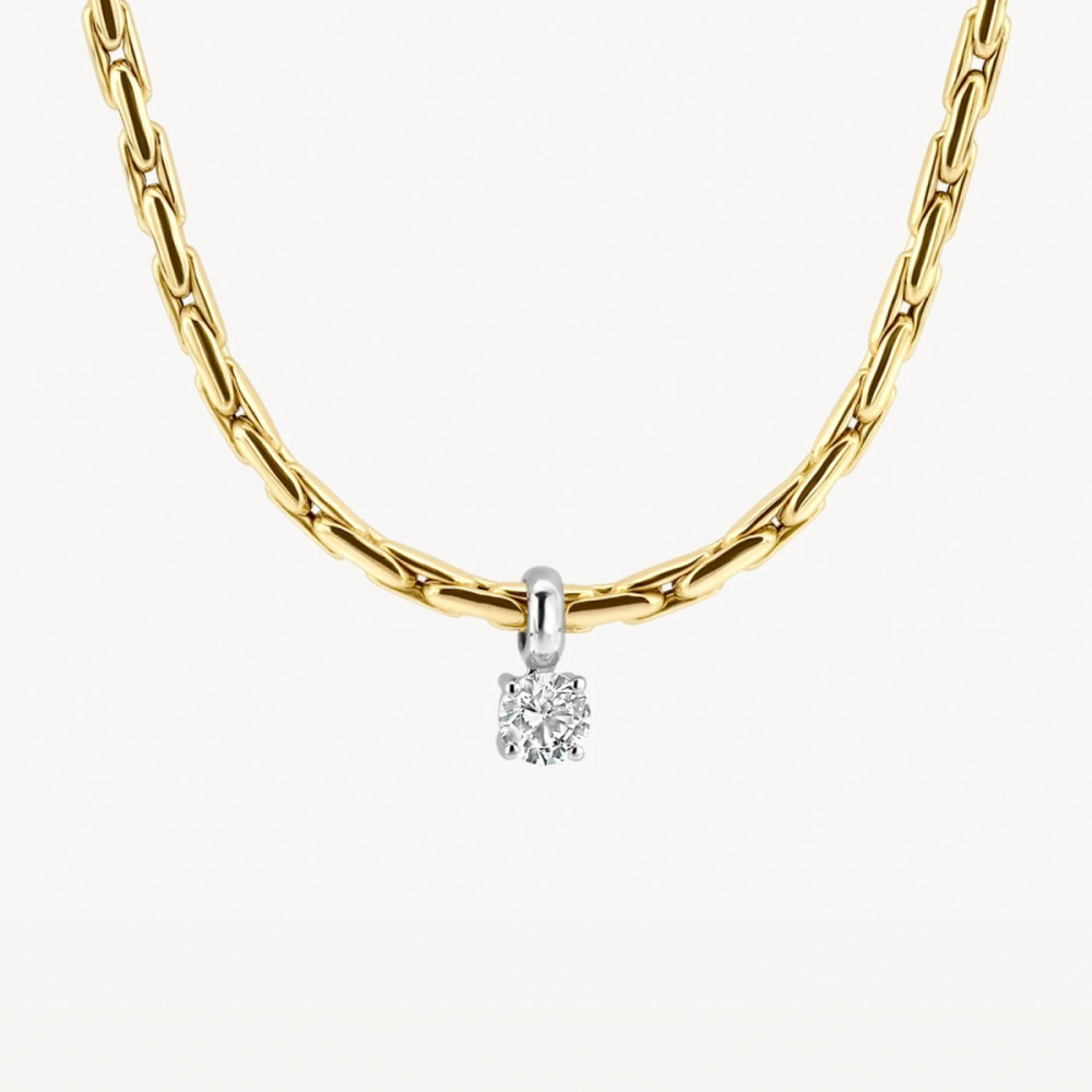blush-3053bzi-ketting-met-hanger-bicolor-cardano-schakel-transparante-zirkonia-4-mm-lengte-42-cm