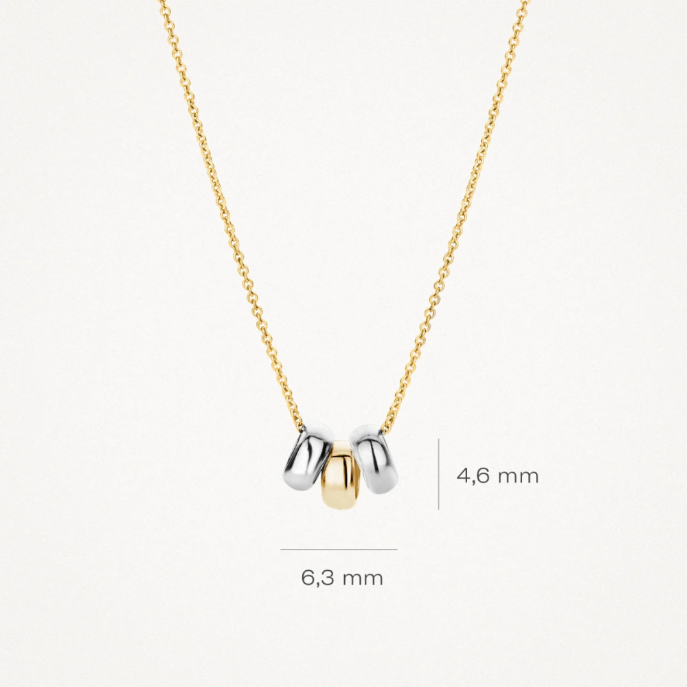 blush-3055bgo-ketting-met-hanger-bolletjes-bicolor-6-3-mm-breed-x-4-6-mm-hoog-lengte-42-cm
