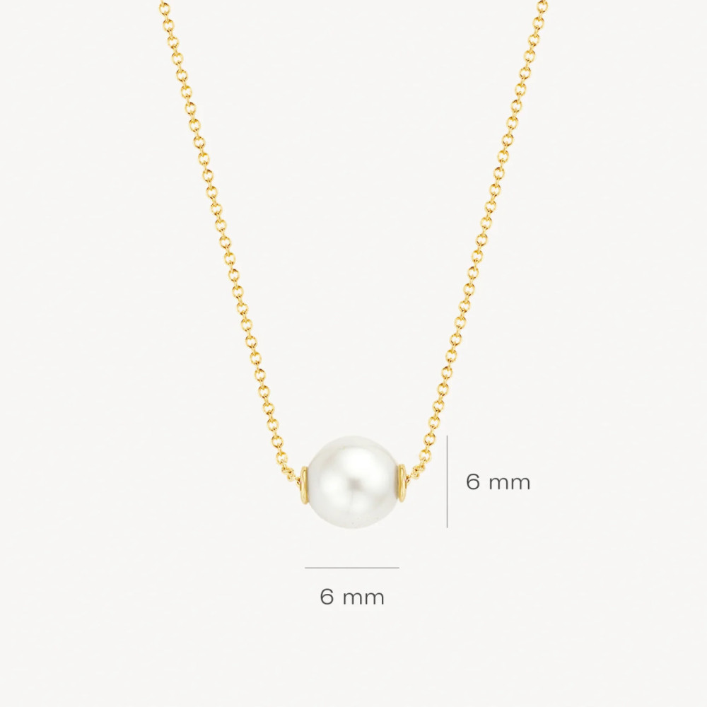 blush-3076ypw-parelketting-14k-goud-6-mm-lengte-42-cm