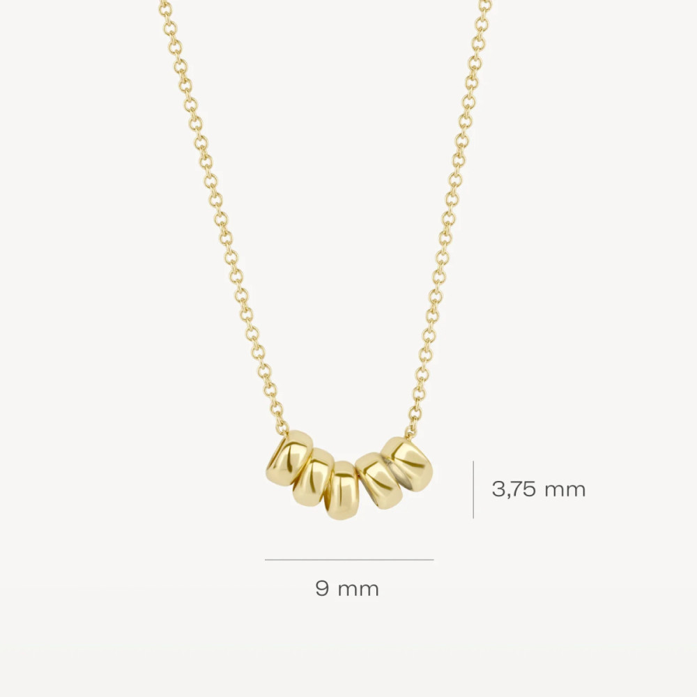 blush-3087ygo-ketting-met-bolletjes-goud-9-mm-breed-x-3-7-mm-hoog-lengte-42-cm