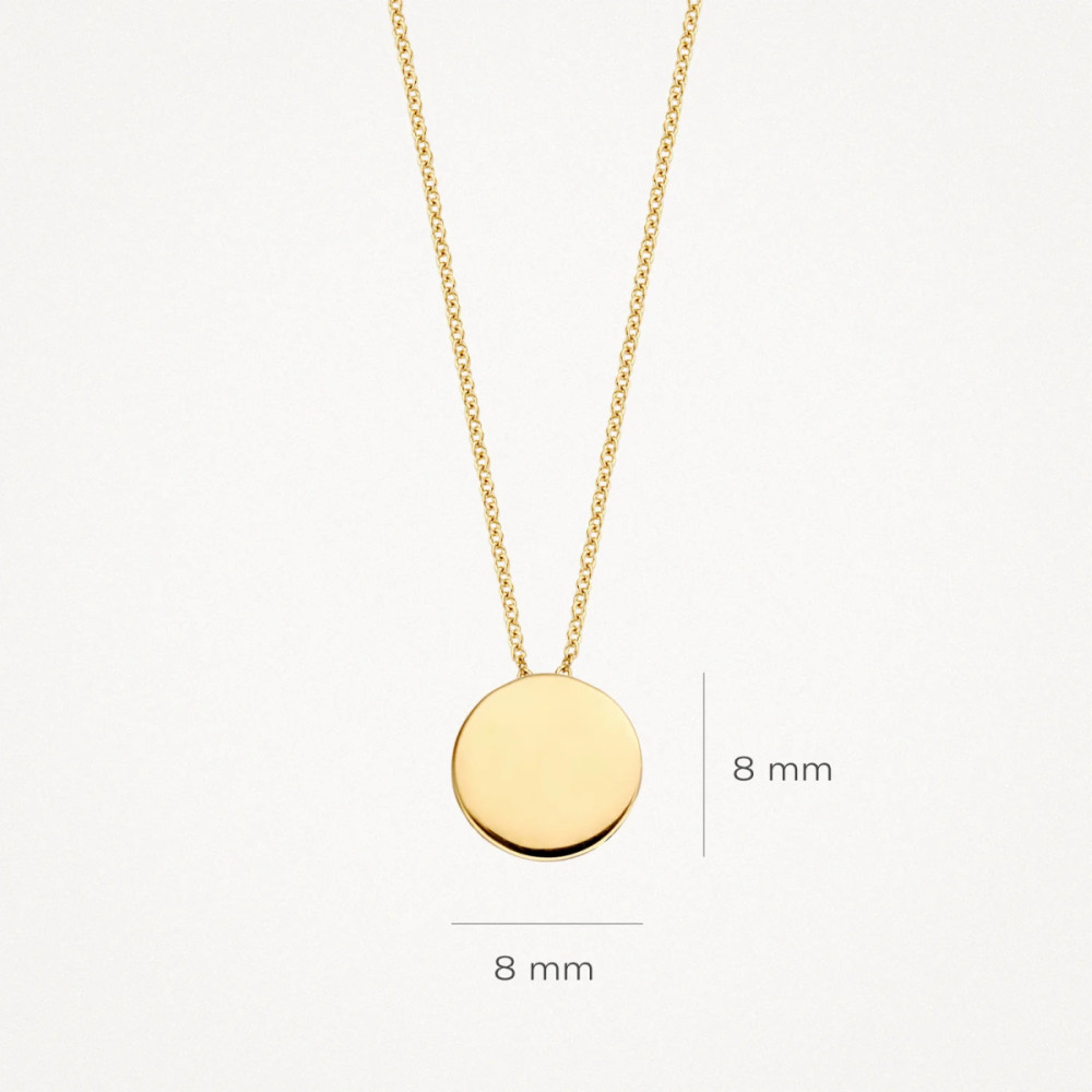 blush-3088ygo-ketting-14k-goud-ronde-hanger-8-mm-lengte-42-cm
