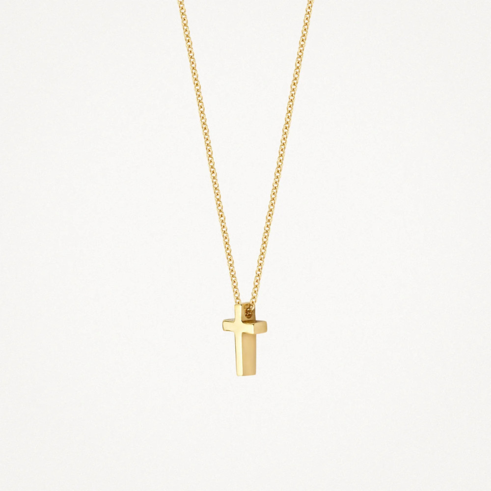 blush-3091ygo-ketting-met-hanger-goud-kruisje-4-8-mm-breed-x-7-mm-hoog-lengte-42-cm