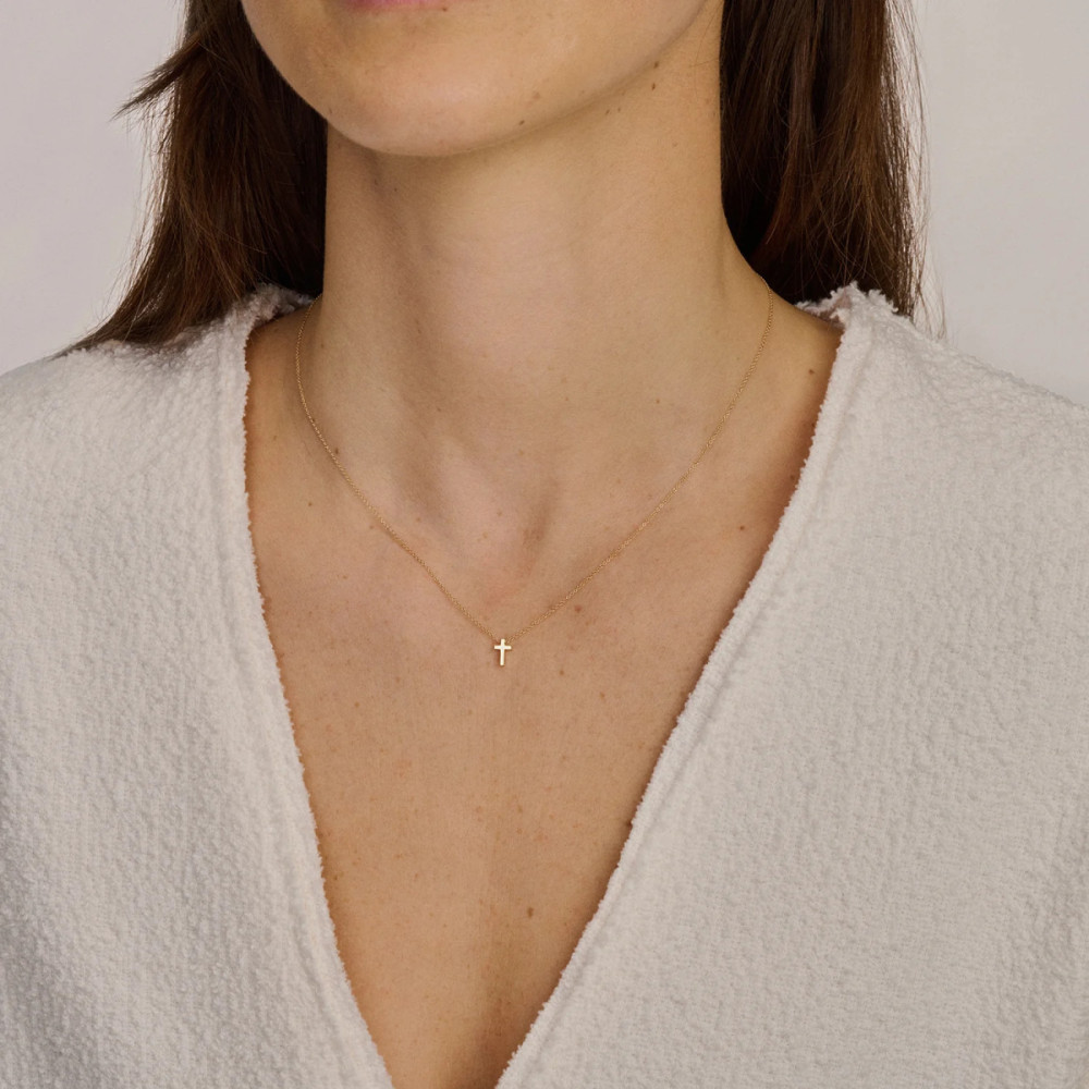 blush-3091ygo-ketting-met-hanger-goud-kruisje-4-8-mm-breed-x-7-mm-hoog-lengte-42-cm