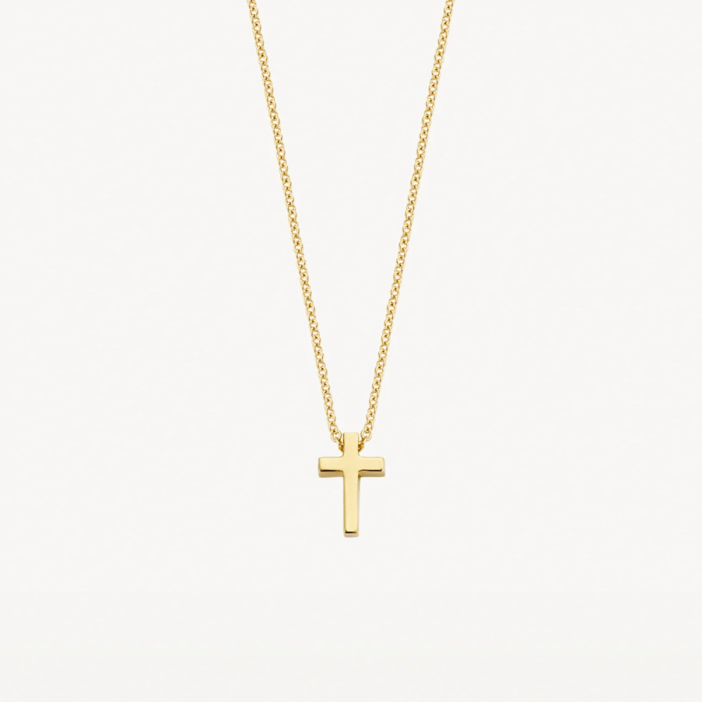 blush-3091ygo-ketting-met-hanger-goud-kruisje-4-8-mm-breed-x-7-mm-hoog-lengte-42-cm